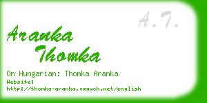 aranka thomka business card